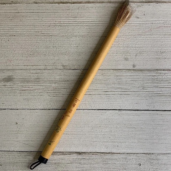 Handmade Other - Large Bamboo Calligraphy Sumi-e Brush Watercolor Painting Natural Hair 9.25"